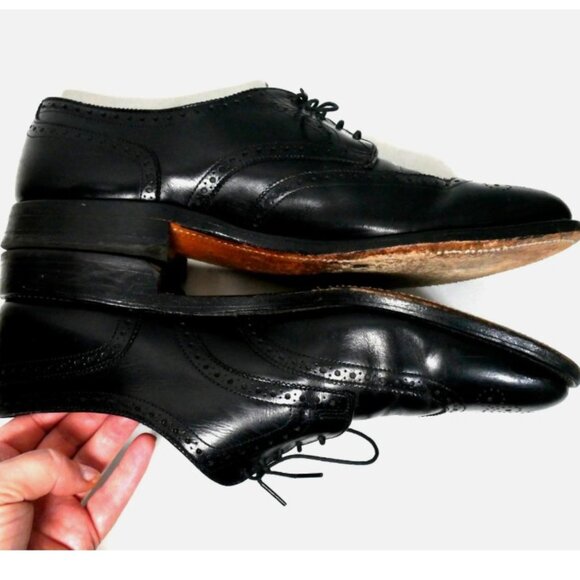 Allen Edmonds Concord Wingtip Oxford Dress Shoes Black Men Size 12 C Made In USA main image 12